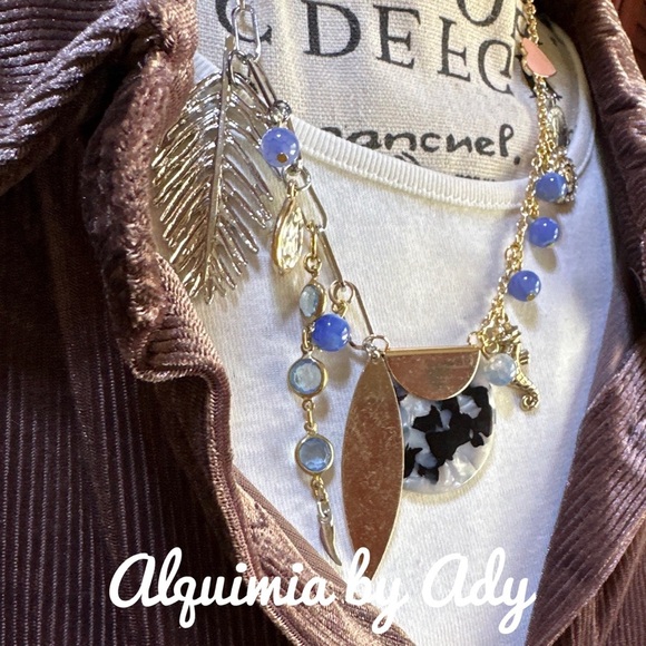 Alquimia by Ady Gold and Blue Necklace - Picture 6 of 10